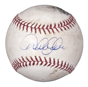2006 Derek Jeter Game Used and Signed OML Selig Baseball (MLB Authenticated & Steiner)